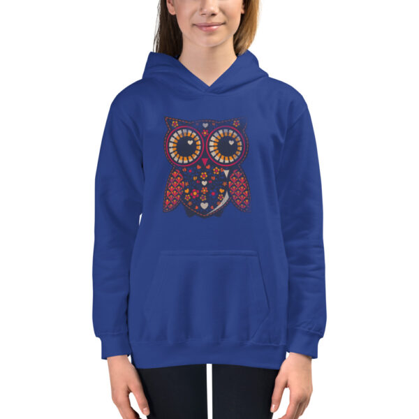 Colorful Owl Design Kids Hoodie