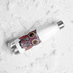Colorful Owl Design Stainless Steel Water Bottle