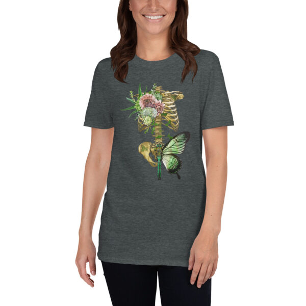 Butterfly on Skeleton Design Short-Sleeve Unisex T-Shirt