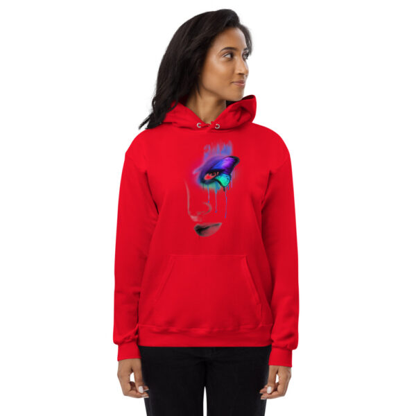 Colored Eye Design Unisex fleece hoodie