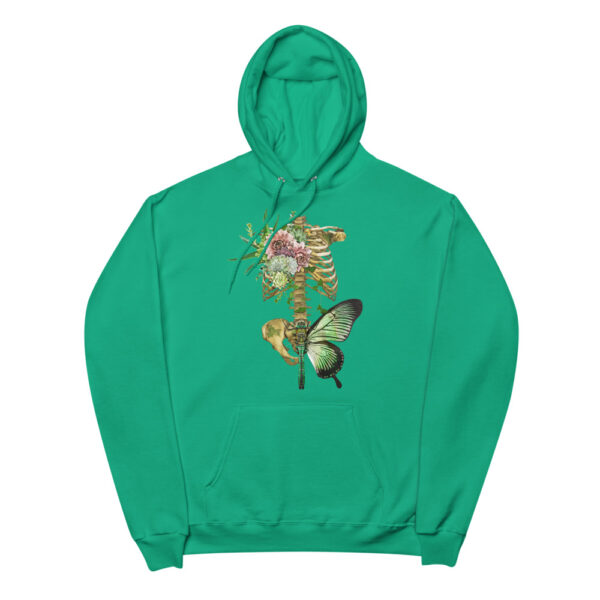 Butterfly on Skeleton Design Unisex fleece hoodie