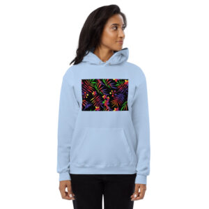 Colorful Leaves Pattern Unisex fleece hoodie
