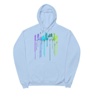 Colorful City Scape Design Unisex fleece hoodie