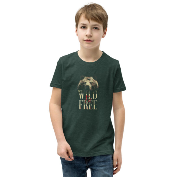 Wild And Free Design Youth Short Sleeve T-Shirt