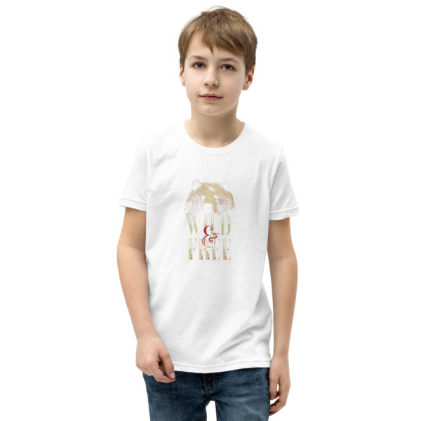 Wild And Free Design Youth Short Sleeve T-Shirt