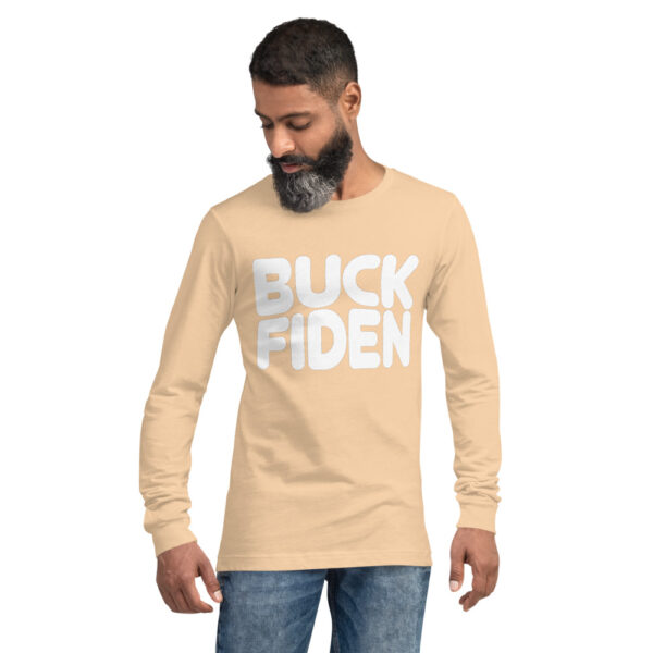Buck Fiden- White Text Unisex Long Sleeve Tee
