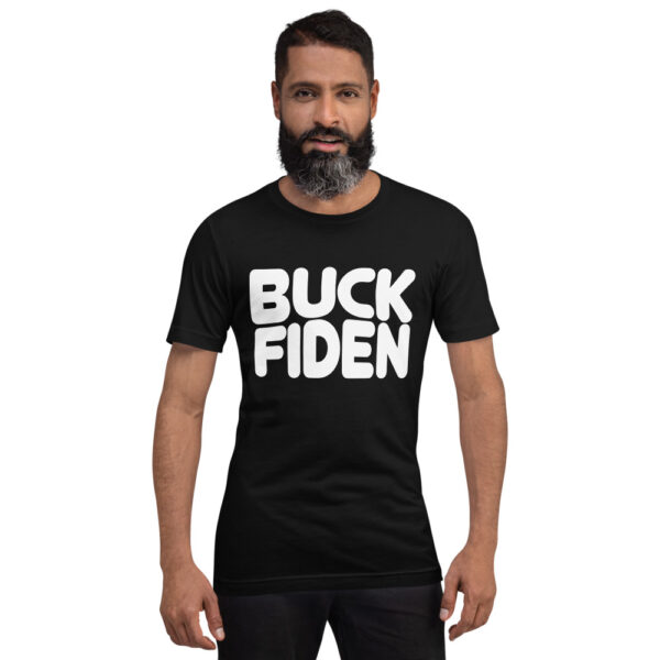 Buck Fiden- White Text Unisex T-Shirt