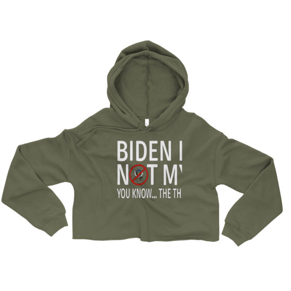 Biden is not my, you know... The Thing Women's Crop Hoodie